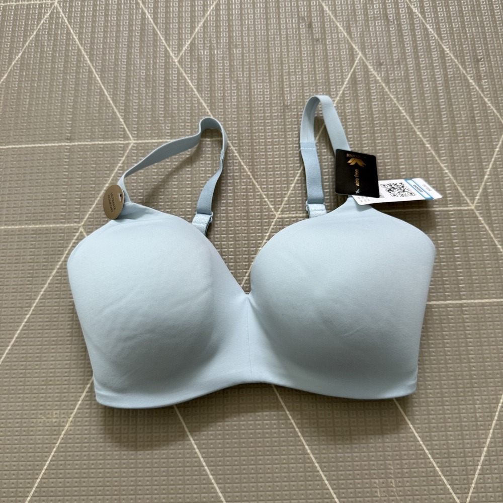 NEW Wacoal How Perfect Wire Free T-shirt Bra 32DDD Blue Style 852189